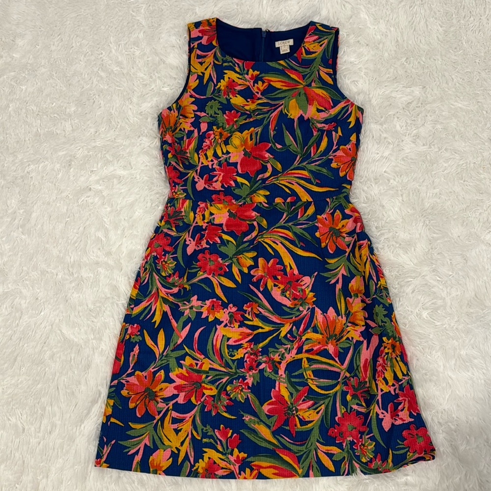 NWT- Jcrew Sleeveless Floral fit Flare Dress size 2